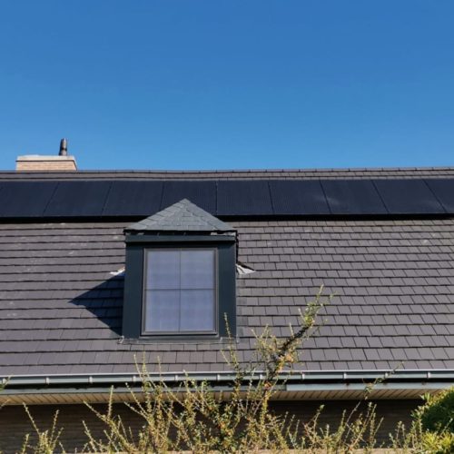 Residentiële installatie 12 Heckert Solar zonnepanelen Kuurne
