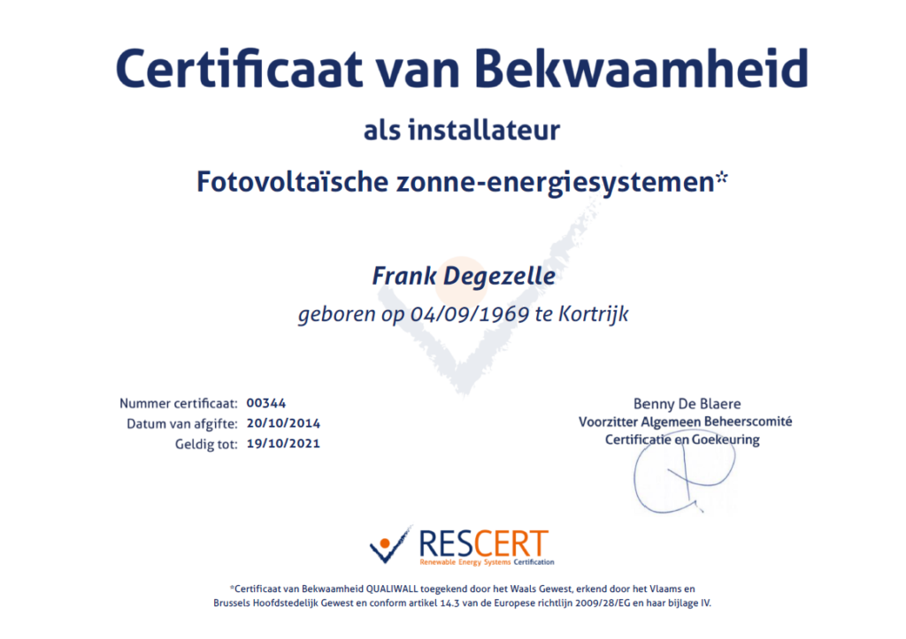 Certificaat van bekwaamheid